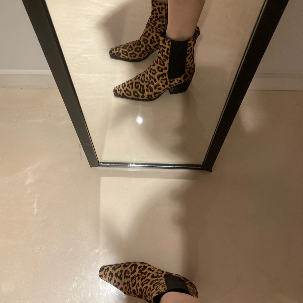 SARTO By Franco Sarto Leopard Ankle Boots